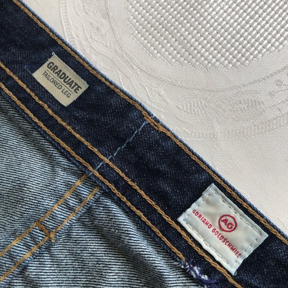 AG Adriano Goldschmied GRADUATE Tailored-Leg Dark Blue Jeans Men’s Size 36R - Picture 8 of 16